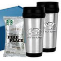 Stainless Tumbler Coffee Gift Set - Blue
